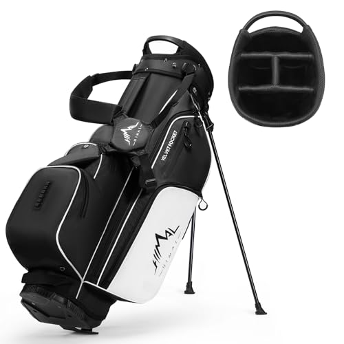 uniHimal 4-Way Golf Stand Bag Waterproof Lightweight with Full-Length Divider