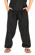 Men's Baggy Cotton Lounge Sweatpants XX-Large Black - Relaxed Fit