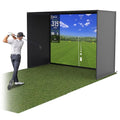 Golf Simulator Enclosure Nets Set - 10 x 8 ft Impact Screen & Frame Kit