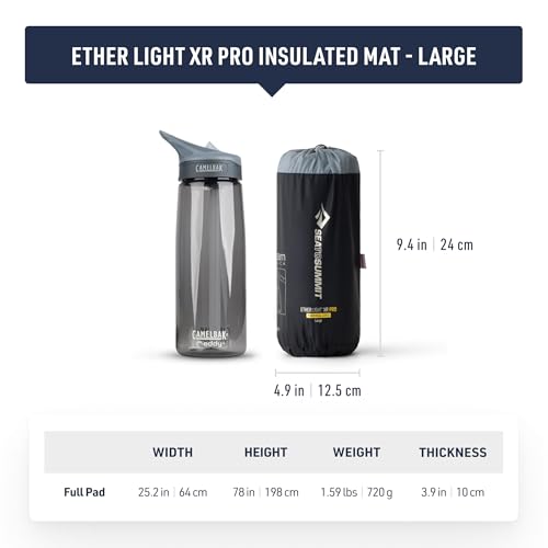 Sea to Summit Ether Light XR Pro Tapered Large Insulated Sleeping Pad 78x25x4"