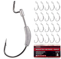 Assorted Weighted Fishing Hooks 20Pcs | 1/16-1/4oz, 1/0-4/0, Weedless Bait Keeper