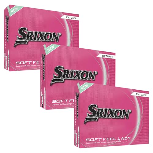 Srixon Soft Feel Lady Golf Balls 36 Pack - High Softness & Distance, White, Model: Soft Feel Lady 9