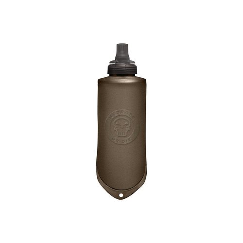 CamelBak Mil‑Spec Quick Stow Tactical Flask, 17oz, Brown, Compact Collapsible Design for Field and Active Use