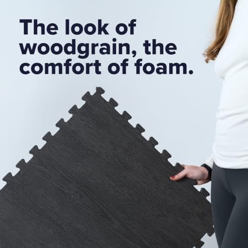 We Sell Mats Forest Floor Farmhouse Foam Floor Tiles 48 sq ft Light Brown