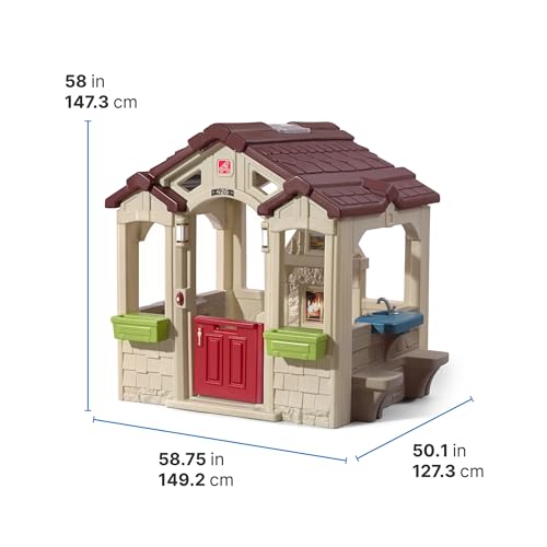Step2 Charming Cottage Kids Playhouse - Indoor & Outdoor Playset, Interactive Sounds, Easy Assembly - Variation of Playhouse