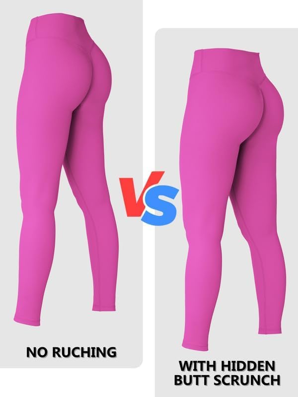 Sunzel Sunzfly Invisible Butt Scrunch Leggings - High Waisted Gym Yoga Pants with Tummy Control for Women