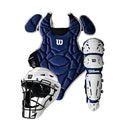 Catchers Gear Kit for Baseball Softball - Wilson EZ Gear 2.0 Royal S/M, Age 5-7