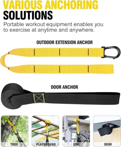 Home Resistance Training Kit with Bands Handles Door Anchor for Full Body Workout