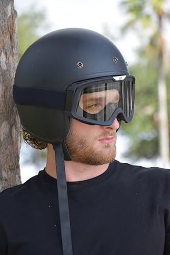 Pelican Black Fitover Padded ATV Motorcycle Goggles with Clear Lens - Variation Black-Clear