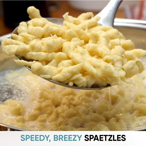 Spaetzle Maker Lid with Scraper - Comfort Handle, Stainless Steel, 12.8x4.2"