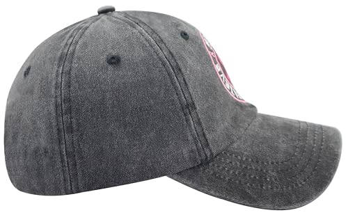 Women’s Breast Cancer Hope & Fight Baseball Cap - One Size Black