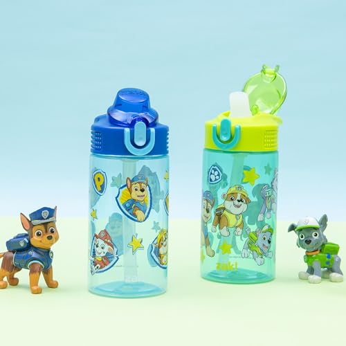 PAW Patrol Chase & Friends Kids Water Bottle 16oz Leak-Proof Straw 2-Pack