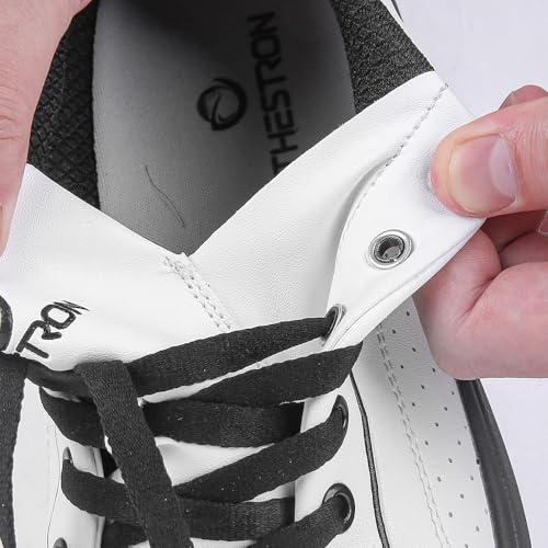 Men's Golf Shoes Non Slip Casual Lightweight Sneakers - White Black 11.5