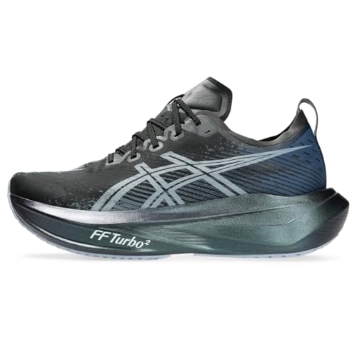 ASICS Unisex Megablast Running Shoes - Black/White, 12.5 Women / 11 Men