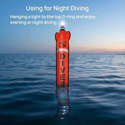 6ft Surface Marker Buoy with 100ft Reel Diver Safety Signaling Equipment