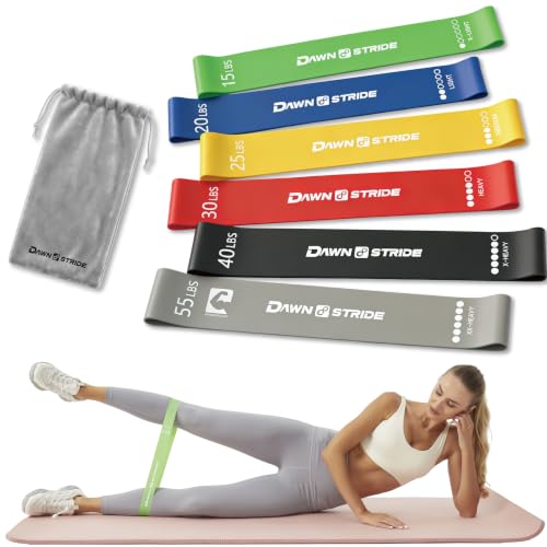 6 Resistance Loop Bands Set Up to 55LBS for Strength & PT Training