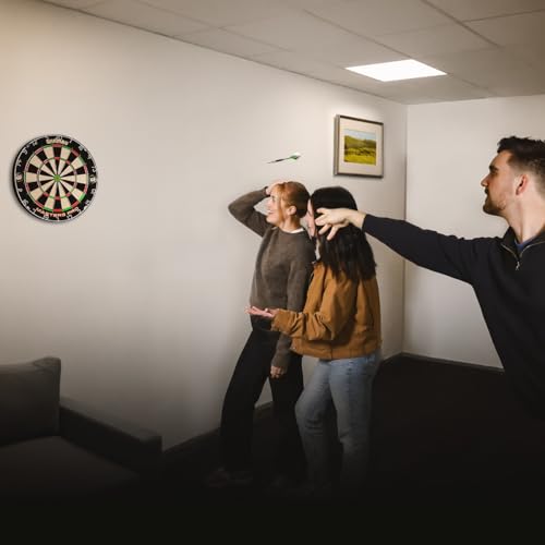 Winmau Masters Pro Dartboard Set - Complete Cabinet with Steel Tip Darts & Self-Healing Sisal Board