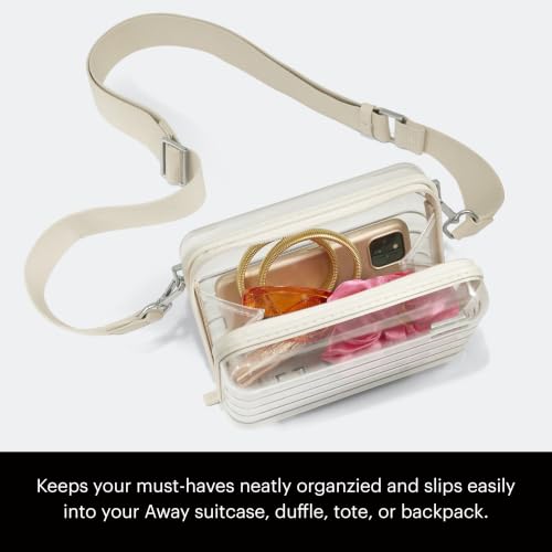 Salt White Away Stadium Bag - Clear Crossbody Purse, Stadium-Approved