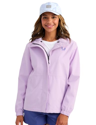 HUK Women's Storm Heavy Duty Waterproof Rain Jacket - Orchid Bloom, Large