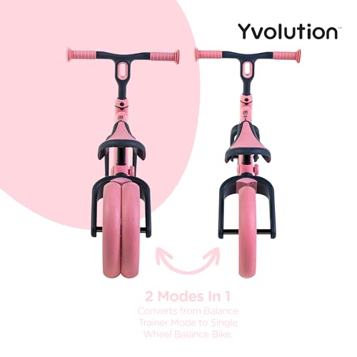 Pink Yvolution Y Velo Junior 9-Inch Balance Bike for Toddlers Ages 18 Months-3 Years