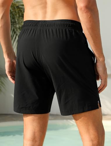 Men's Swim Trunks with Compression Liner 7 Inch Bathing Suit