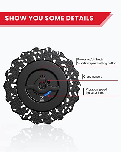 Black FITINDEX Vibrating Foam Roller for Deep Tissue Muscle Massage