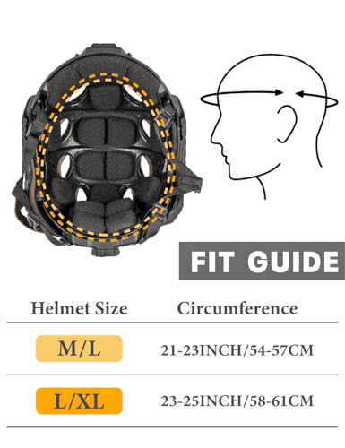 FMATAL GEAR SF High-Cut Tactical Helmet Large-X-Large Sandblast Finish for Airsoft & Outdoor Sports
