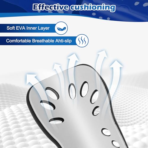 Soccer Shin Guards for Youth & Adults - Black & White, Small, Breathable & Lightweight