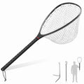 Carbon Fiber Fly Fishing Net with 37.3-Inch Handle, Floating Trout Landing Net