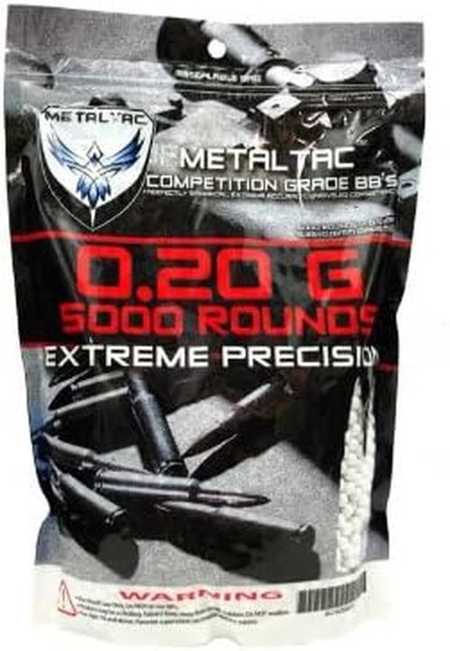 MetalTac Airsoft BBs - .20g Match Grade 6mm BB Pellets | 10,000 Rounds for Airsoft Guns