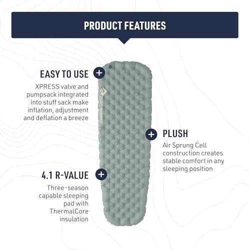 Sea to Summit Ether Light XR Insulated Sleeping Pad, Rectangular 72 x 25 x 4 in - Regular