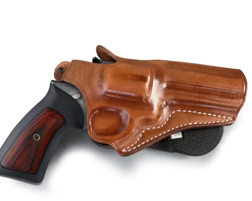 MASC Leather OWB Paddle Holster for GP-100 4.2-inch, Right-Hand Brown