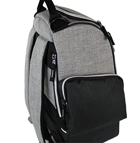 Gray Flight Level Disc Golf Backpack with Insulated Cooler - Large Capacity Up to 20 Discs