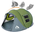 Londtren 4-Person Green & Grey Waterproof Pop-Up Family Tent with 2 Doors, Instant Setup for Camping Hiking