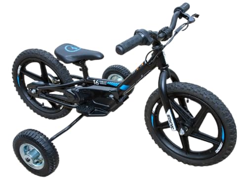 Stacyc 12e & 16e Wheel Set for Tots Electric Balance Bikes - Adjustable Off-Road Training Wheels - Black