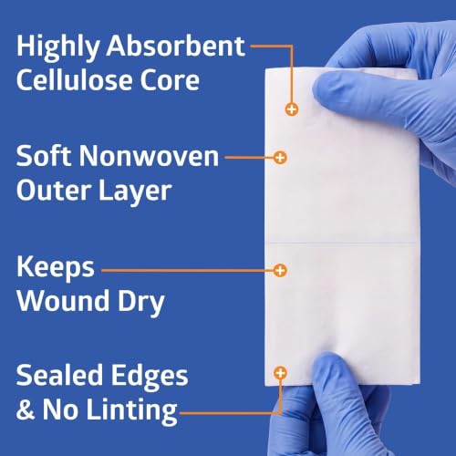 Sterile Abdominal Pads 8 x 10 Inches - 360 Count, Latex-Free, Non-Woven, Absorbent