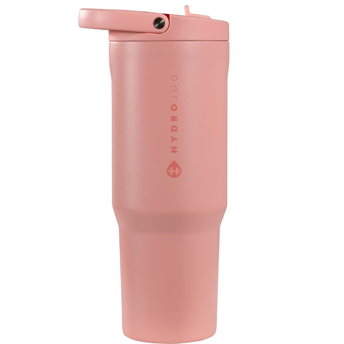 HydroJug Sport - Stainless Steel Tumbler with Straw, Vacuum Insulated, 40oz Leakproof Water Bottle, Ergonomic Design, Reusable, Dishwasher Safe, Rubber Base, Durable for Gym or Outdoors, Tulip