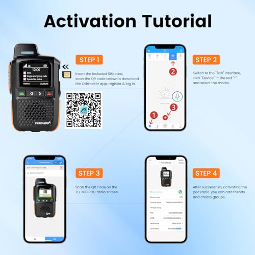 2 Pack Walkie Talkies with 4G LTE, Unlimited Nationwide Range, SIM Card Included