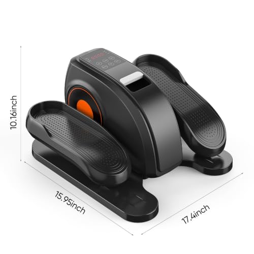 NEWBULIG Black Under Desk Elliptical Machine with Remote, 12 Speeds, Reverse & Forward