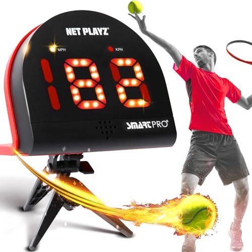 NET PLAYZ Tennis Speed Radar Gun Hands-Free Serve & Ball Measurement