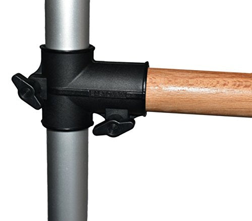Portable Double Wood Ballet Barre 4 Ft with Adjustable Height & Carry Bag
