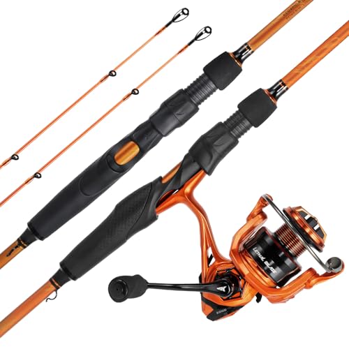Fishing Rod and Reel Combo 6'8'' Spin Set with Extra Tip - KastKing Lethal Blaze