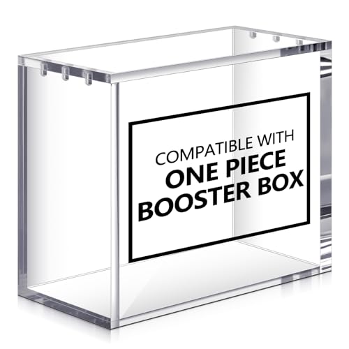 Cinnvoice 4-Pack Acrylic Booster Box Display Case for OP-04 to OP-16 TCG Cards