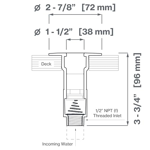 Marine Deck Washdown Fitting with Quick Connect Stainless Steel Hydrant for Boats