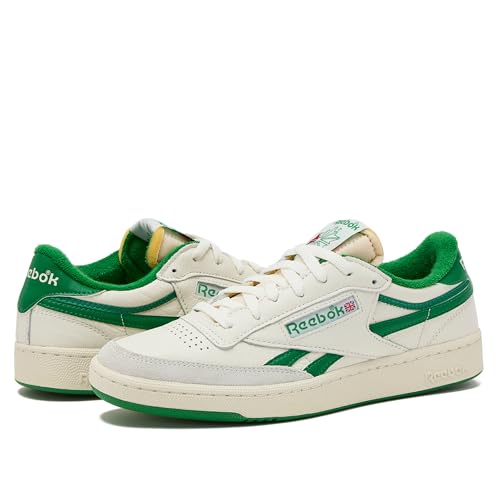 Reebok Mens Club C Revenge Vintage Sneakers - Chalk/White/Glen Green, Size 10
