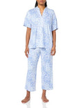 Natori Women's Animal Print Lounge Pajama Set - Blue Orchid, Medium, 27" Length