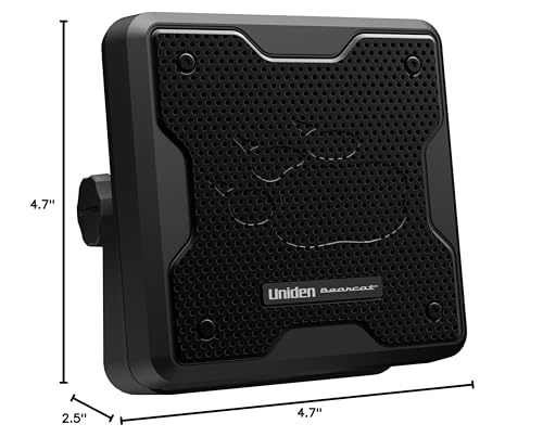 Uniden (BC20) Bearcat 20-Watt External Communications Speaker. Durable Rugged Design, Perfect for Amplifying Uniden Scanners, CB Radios, and Other Communications Receivers ,Black