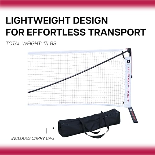 Portable Pickleball Net System with Carbon Fiber Frame - Regulation Size for Indoor & Outdoor Play