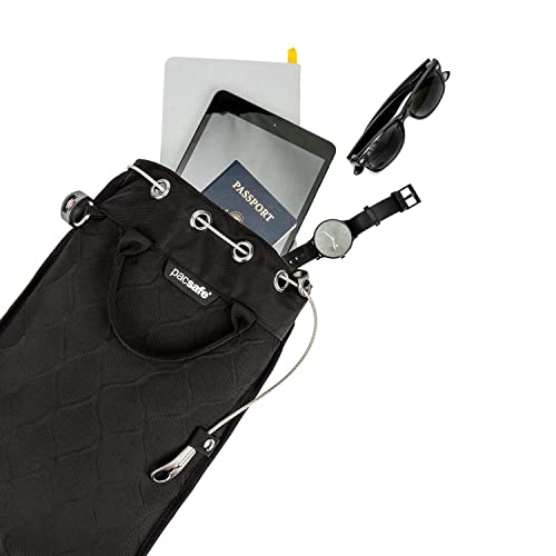 Pacsafe TravelSafe Gii 5L Portable Safe Black - Secure Lockable Travel Security Bag