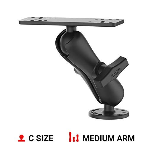 RAM MOUNTS Fish Finder & GPS Mount with Medium Arm - Drill-Down Base